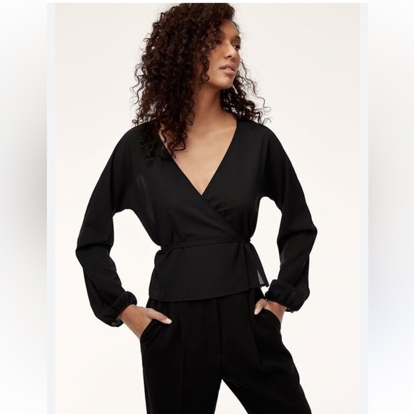 Aritiza Wilfred Lilia Wrap Blouse Sz XXS - Picture 1 of 6